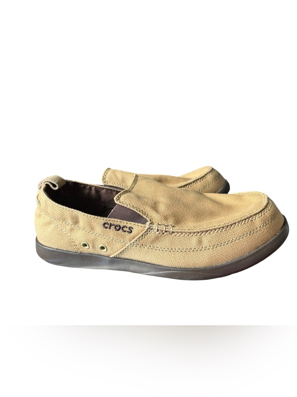 NWT! Crocs Men's Walu Slip-On Canvas Loafers